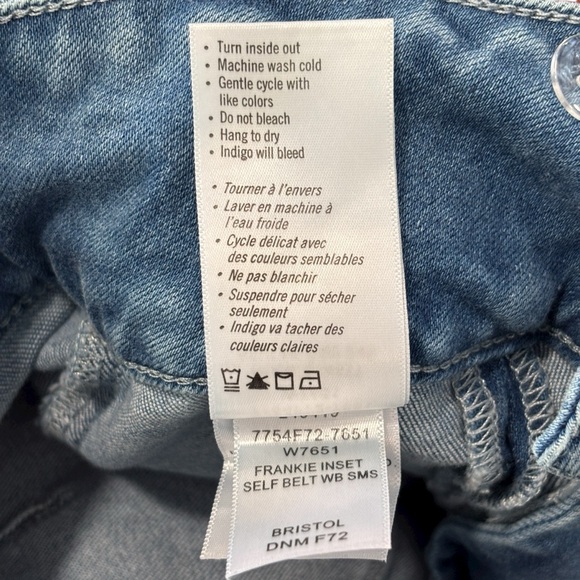 PAIGE Wide Leg Frankie Inset Belted Cropped Blue Bristol Jeans Women’s size 25 - Picture 14 of 14